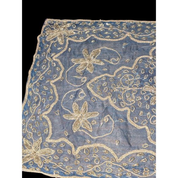 Hand Embroidered Vintage Turkish Coffee/Table Decor Mat/Placement Set - Picture 5 of 10